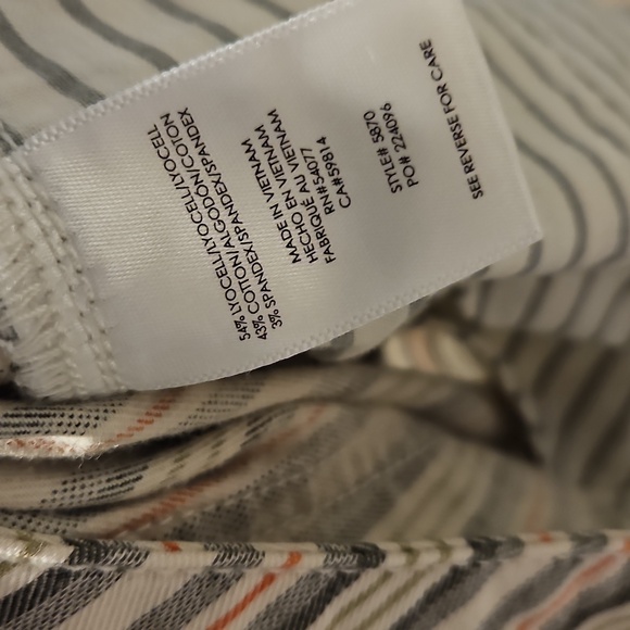 Cabi Size 14 Striped Casual Pants - Picture 8 of 10